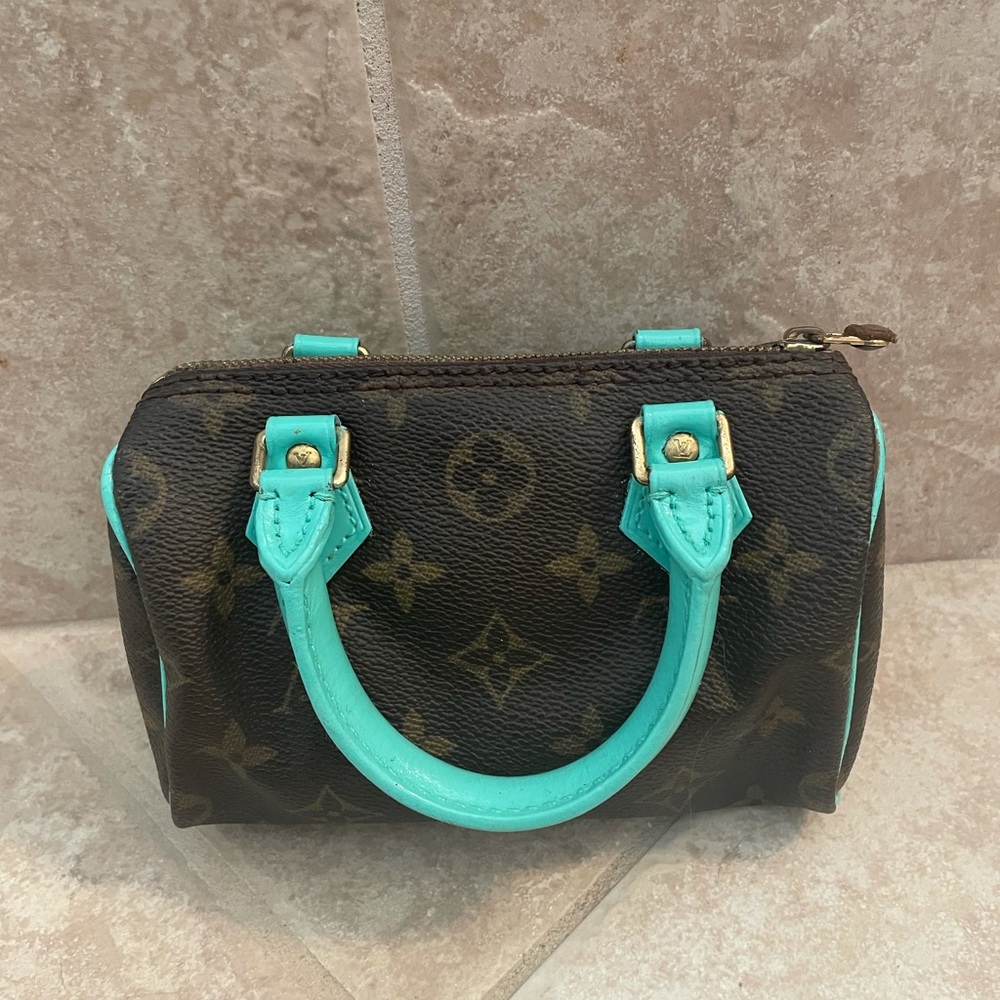 Custom Louis Vuitton Tiffany Blue Mini Speedy